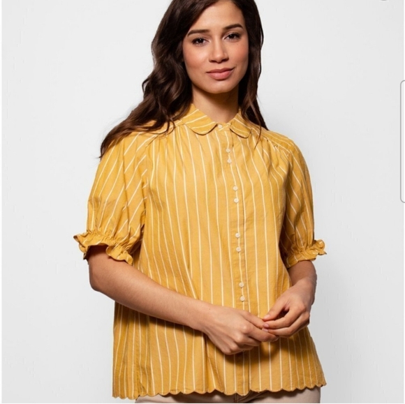 THE GREAT. Tops - The GREAT. The Weatern Kerchief Striped Top